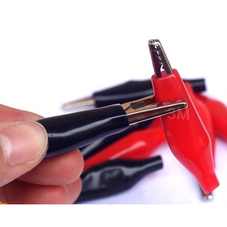 Bộ 10 Kẹp Cá Sấu 3.5 CM (5 Đỏ- 5 Đen)