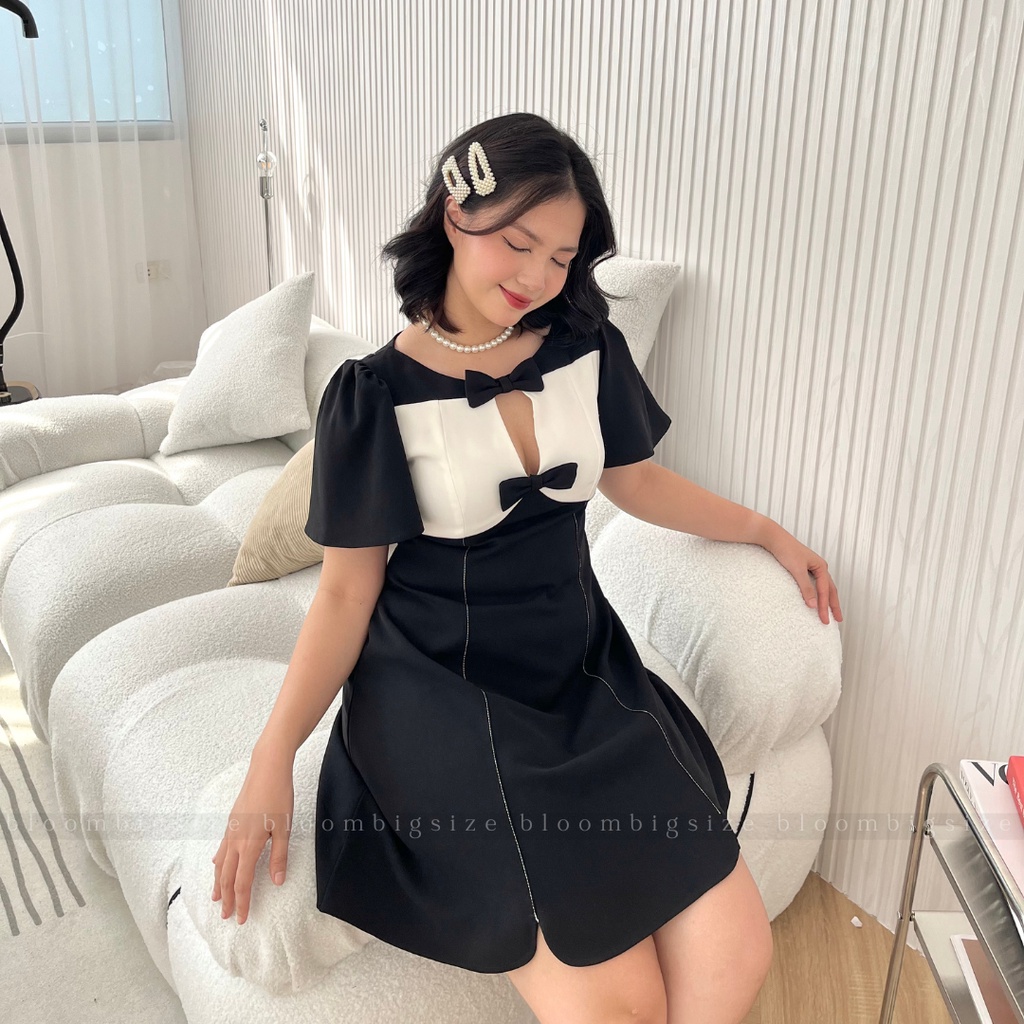 Váy Đầm BIGSIZE Khoét Ngực Hack Dáng