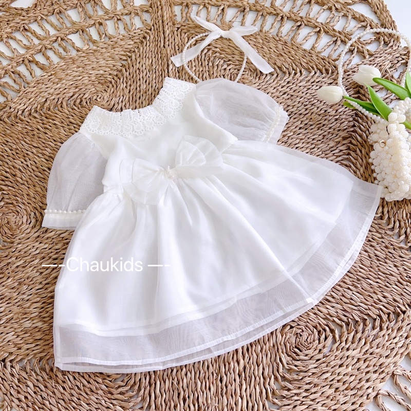 NGỌC BÈO Váy tặng nơ cho bé gái mã 63075