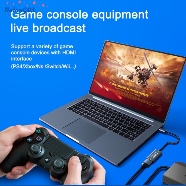 Thẻ Ghi Hình Video Hdmi-C Sang Usb C 1080p Hd Cho Ps4 Switch Máy Tính