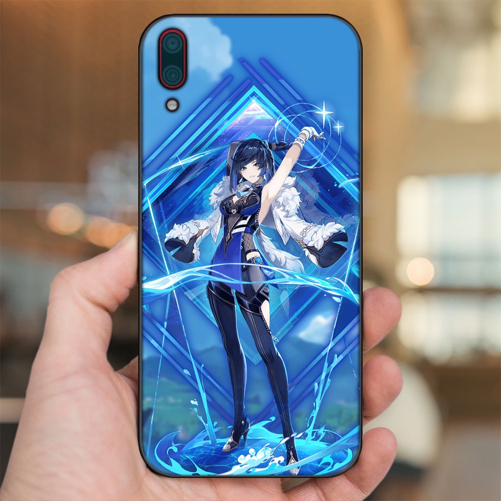 Ốp lưng Huawei Y7 Pro 2019 viền đen in hình Yelan Genshin Impact