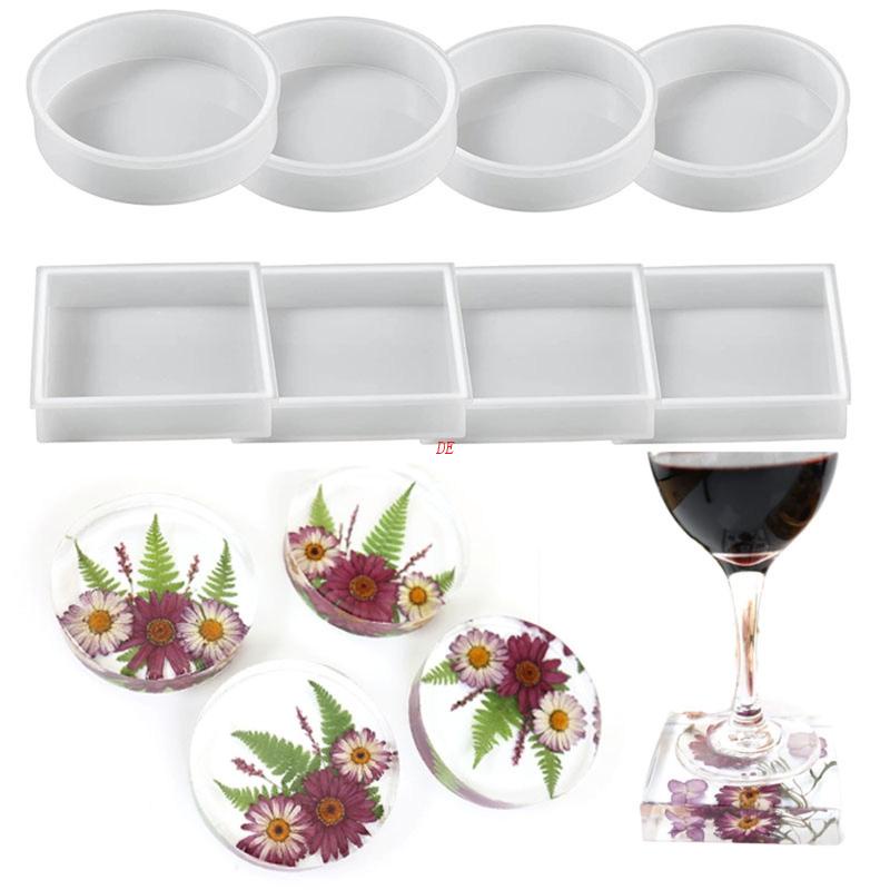Khuôn Làm Đế Lót Ly Bằng Resin Epoxy Họa Tiết Mã Não Nhân Tạo