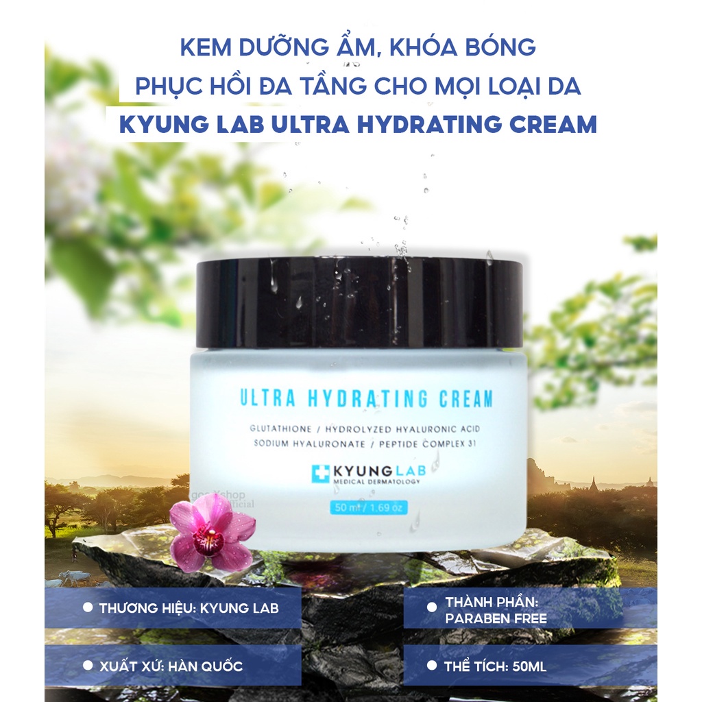 Kem dưỡng ẩm KyungLab Ultra Hydrating Cream khoá bóng khoá ẩm phục hồi chống lão hoá da 50ml