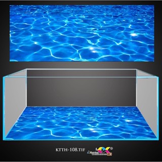  Tranh dán đáy bể cá - hồ cá mẫu sóng nước siêu đẹp và nét có keo sẵn trên bề mặt đa dạng kích thước  KTTH-108  