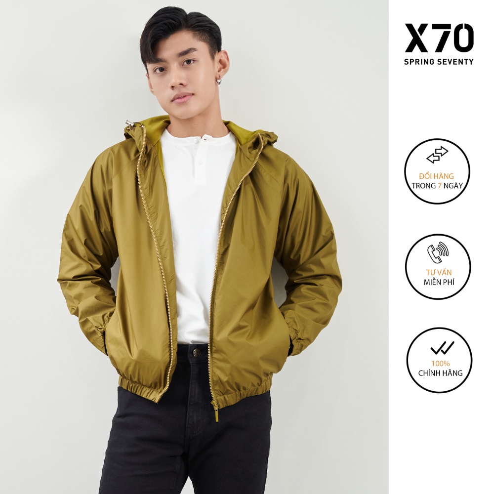 Áo Khoác Nam Kiểu Dáng Khoá Kéo Có Nón Thiết Kế Dây Rút Thời Trang X70 - 08680007