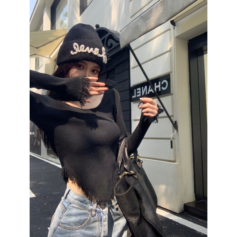 NRVP Áo Sweater Dài Tay Thiết Kế Đơn Giản Thời Trang Theo Phong Cách Hàn Quốc Cho Nữ