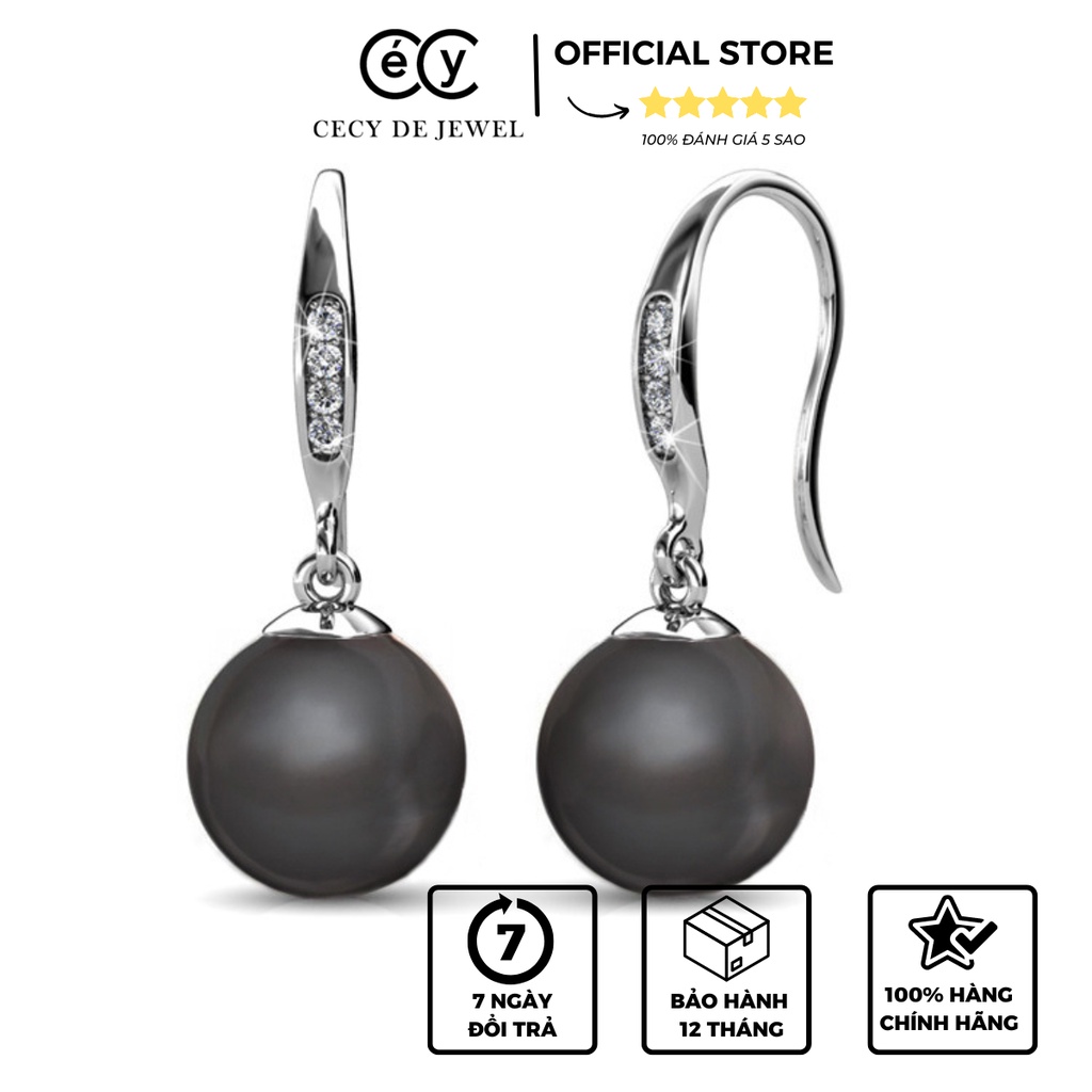 Khuyên tai Bạc ý 925 pha lê Swarovski móc câu CECY DE0248