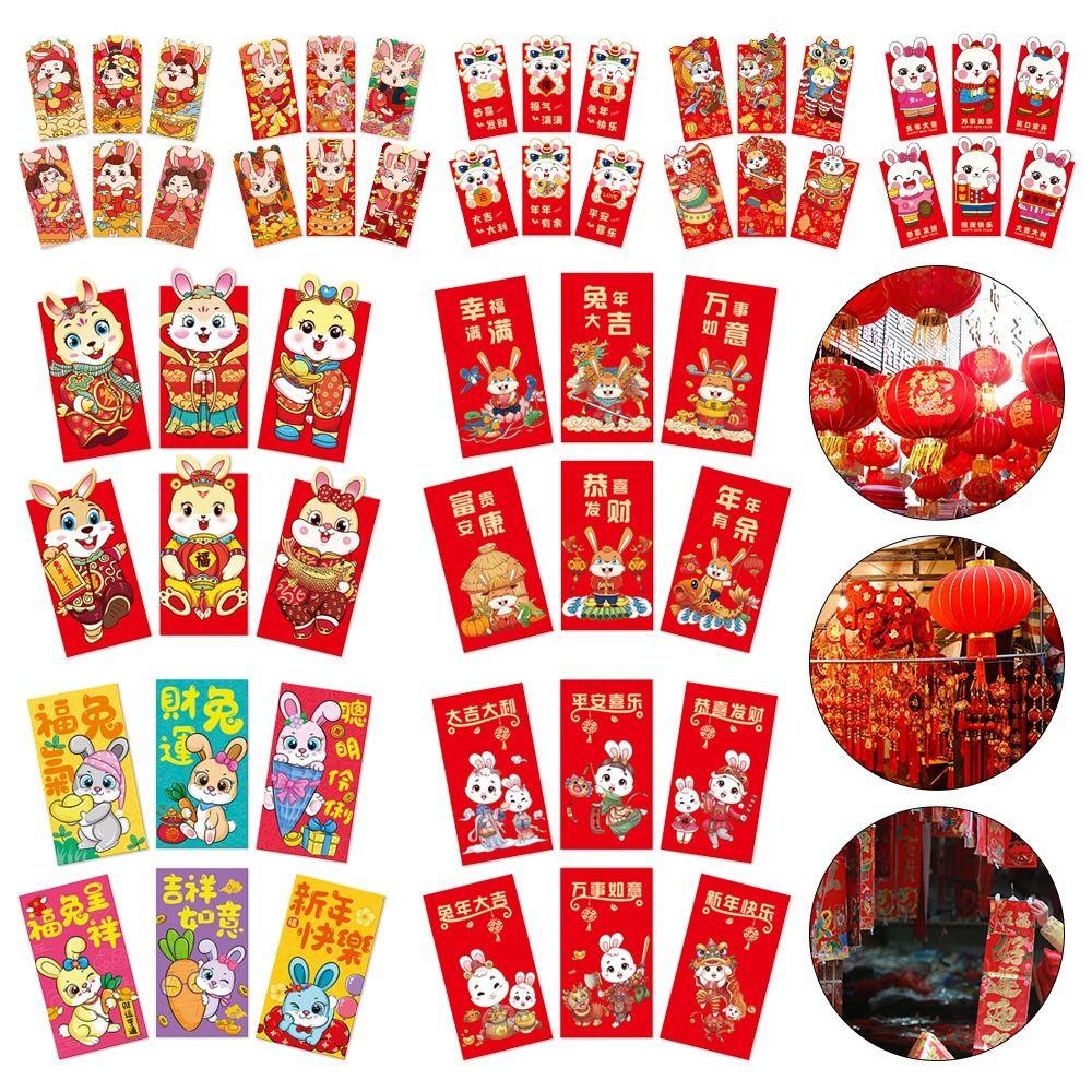 BORAG Set 6 Bao Lì Xì Đỏ Phong Cách Trung Hoa 2022 / 2023