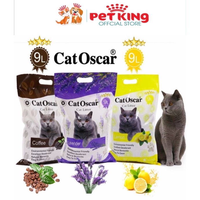 Cát Vệ Sinh cho Mèo Oscar 9Lít khử mùi, vón tốt và ít bụi