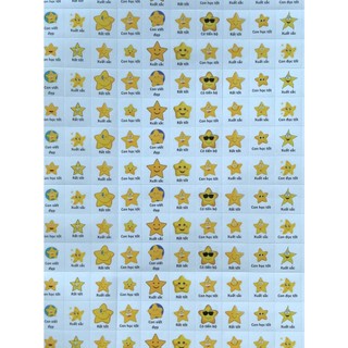 Sticker "con học tốt - xuất sắc - sao vàng" - sticker khen thưởng học sinh