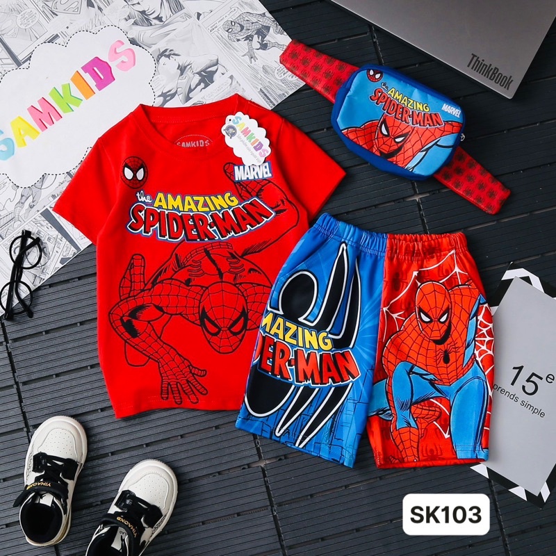 BỘ QUẦN ÁO SIÊU NHÂN NHỆN LỬNG MẪU TẾT 2023 SAMKIDS