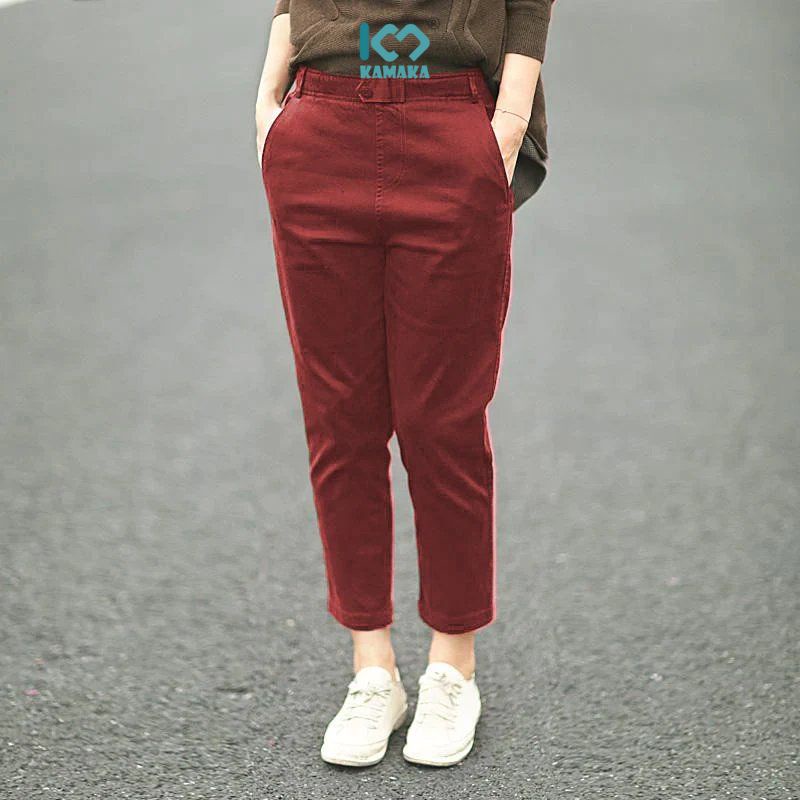 Quần baggy nữ KAMAKAhai túi chéo có khuy cài NU453