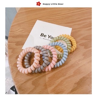 Cột tóc, chun lò xo màu pastel