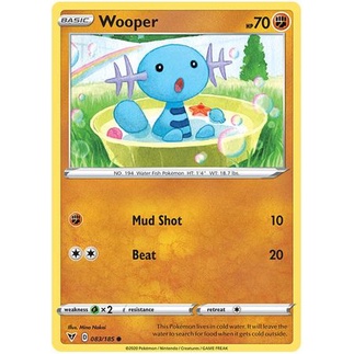 Thẻ Bài Pokemon Wooper - 083/185 - Common