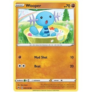 Thẻ bài pokemon wooper - 083/185 - common