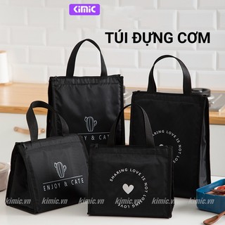Túi đựng cơm văn phòng KIMIC phiên bản cao cấp, Túi giữ nhiệt đựng hộp cơm cỡ size lớn chống thấm thiết kế sang trọng