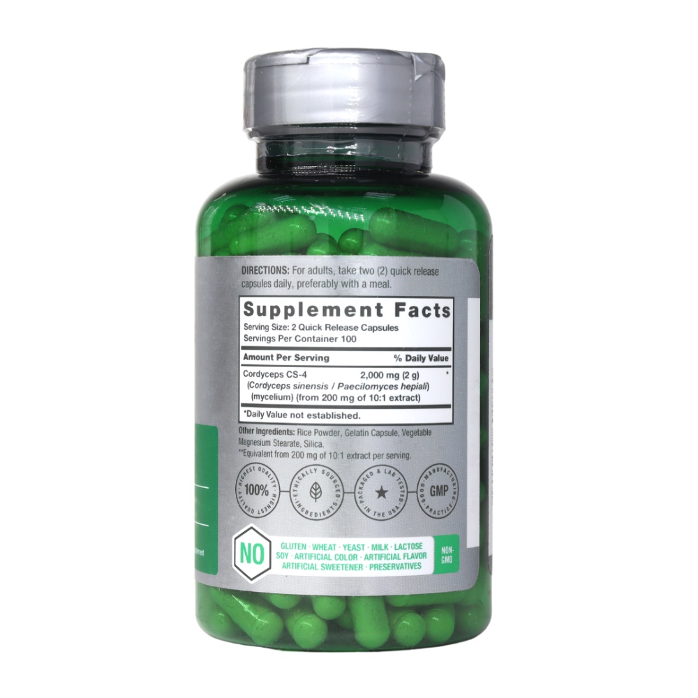 Viên Uống Đông Trùng Hạ Thảo Horbaach Cordyceps CS-4 Strain 2000mg 200 Viên