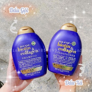 DẬU GỘI BIOTIN TÍM Organix Thick & Full Biotin & Collagen 385ML