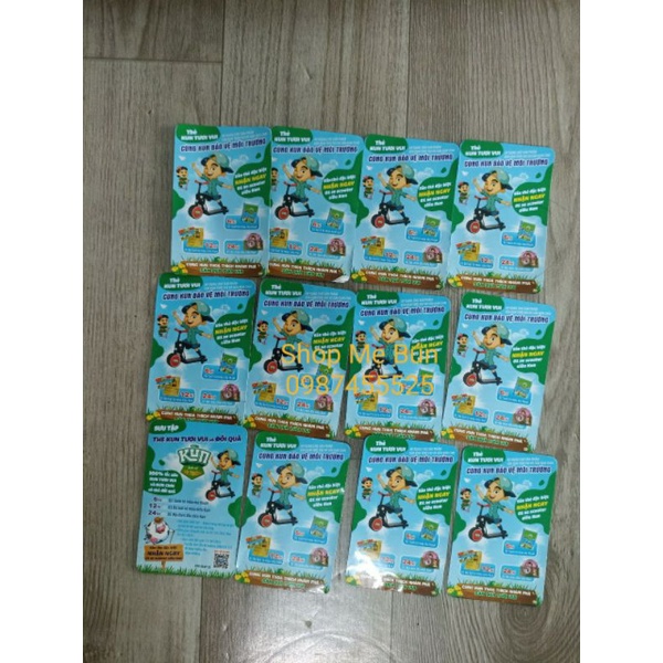 combo 6 thẻ/ 12 thẻ/ 24 thẻ đổi quà cực Kun cho bé( 6 thẻ đổi 1 sách tô màu ma thuật/ 12 thẻ đổi 1 bộ bút màu)
