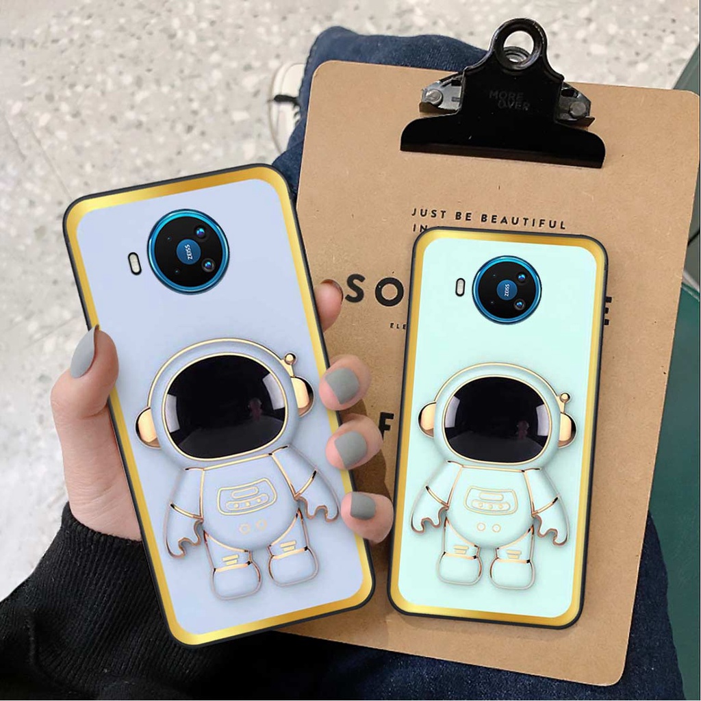 Ốp lưng Nokia 8.3 in hình kiểu 3D robot phi hành gia sắc màu thời trang