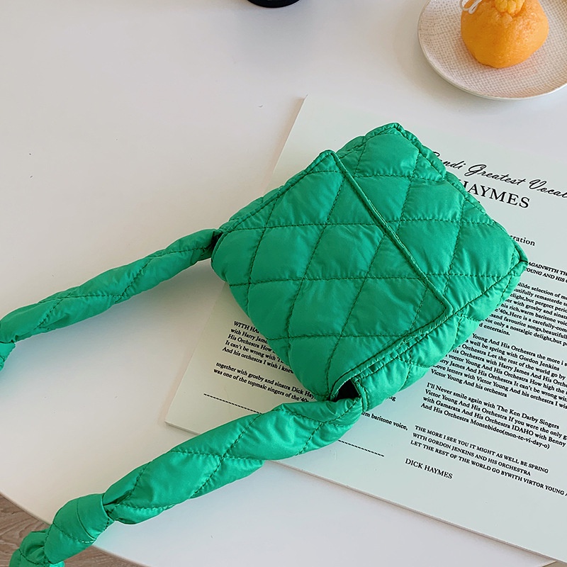 Túi đeo vai IELGY hình thoi gọn nhẹ phong cách Hàn Quốc thời trang cho nữ