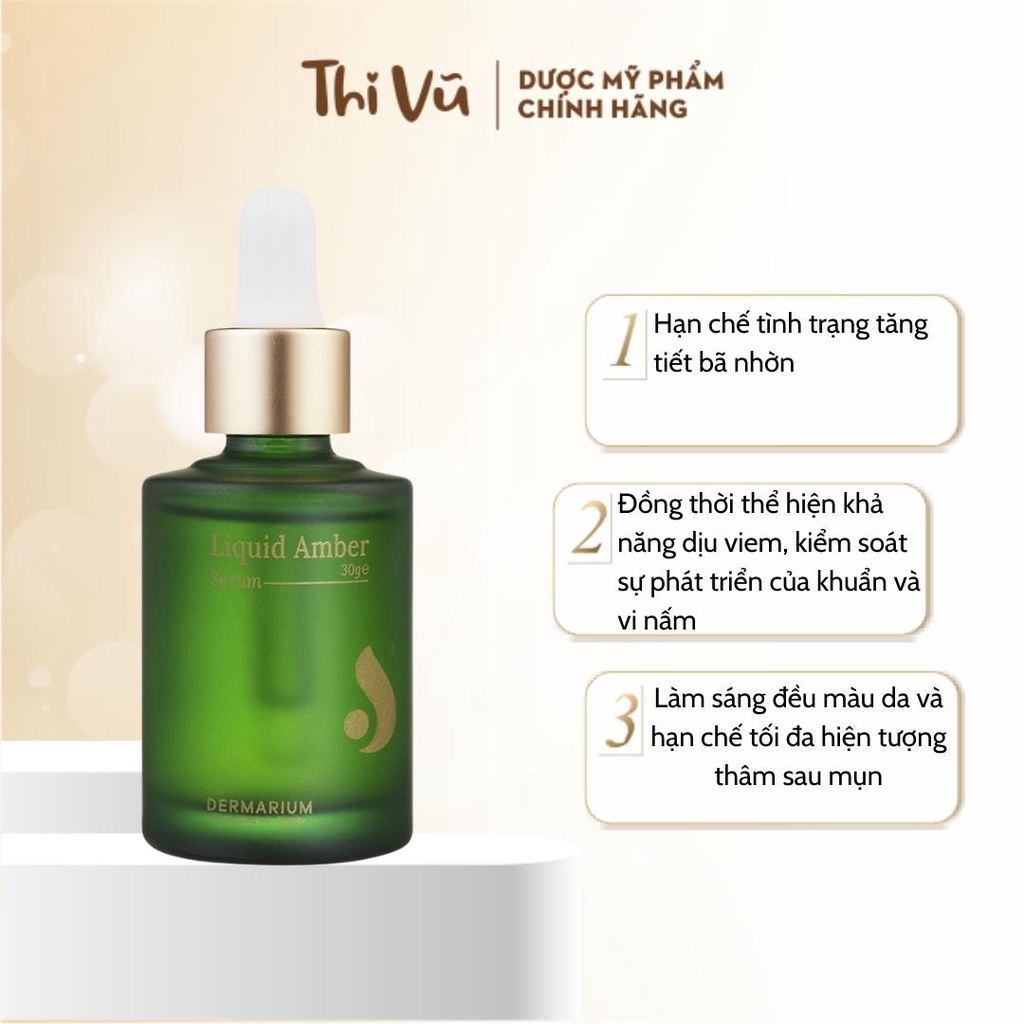 Tinh chất serum Dermarium Liquid Amber giải pháp tối ưu cho làn da dầu, mụn 30g