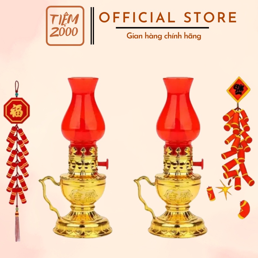 Đèn thờ vĩnh cửu dùng pin, mẫu mới nhất cho tết 2023, thiết kế sang trọng cổ kính hài hoà, giúp mang tài lộc cho gia chủ