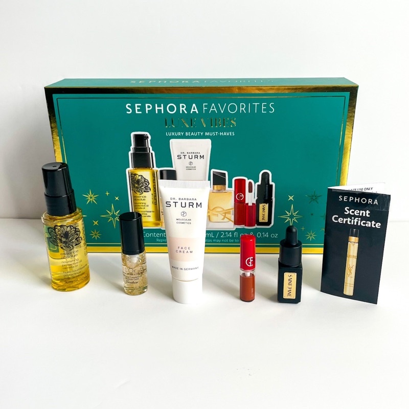 Set 5 món mini dưỡng, trang điểm các hãng luxury Sephora $130