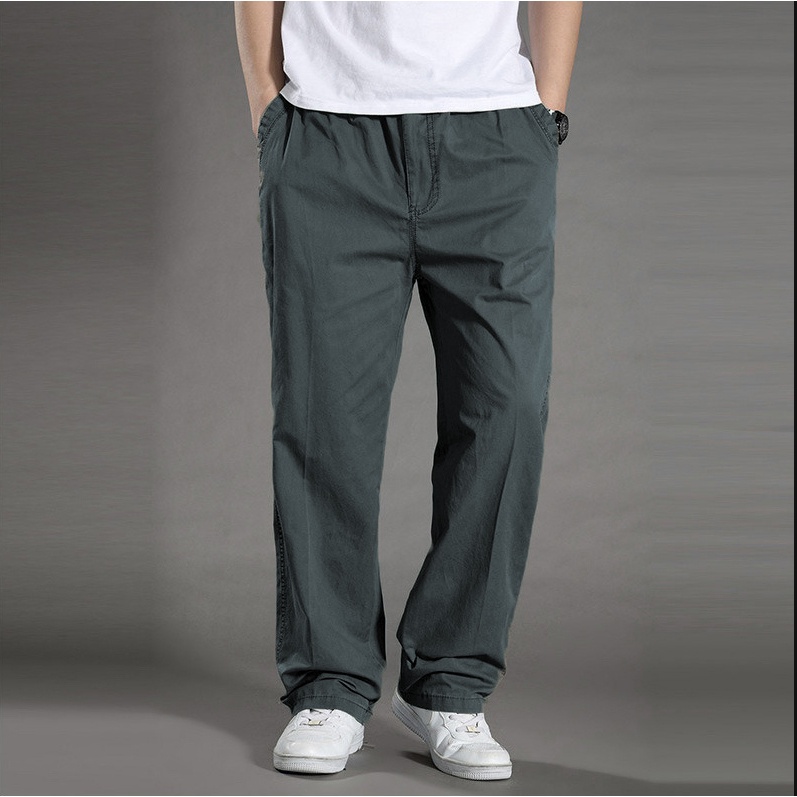 (Size 50 - 110kg) Dáng Người Nào Mặc Cũng Đẹp - Quần Kaki Nam Cạp Chun Ống Rộng | BigBuy360 - bigbuy360.vn