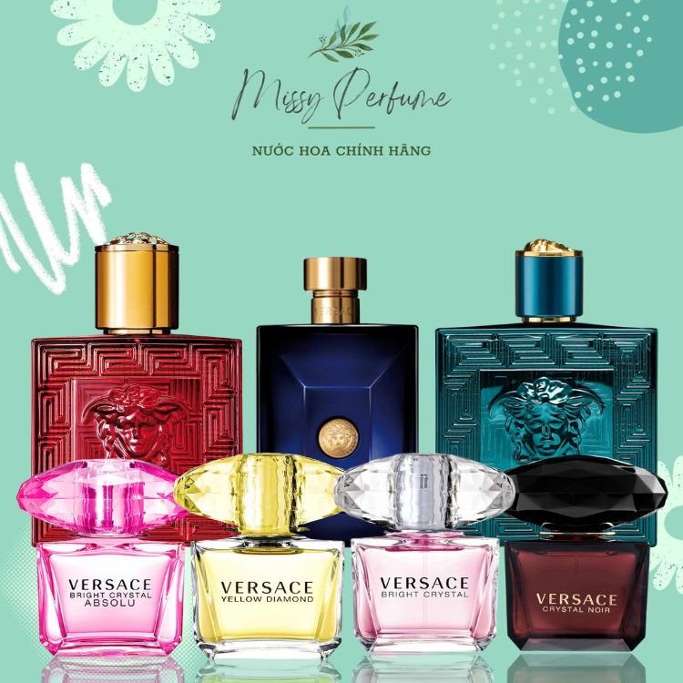 Nước Hoa Versace Bright Crystal nữ 90ml, Versace Eros 100ML, Nước Hoa Nam Nữ