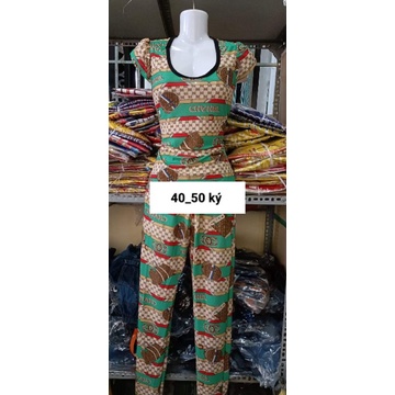 Bộ tay ngắn quần dài thun cát thái chéo