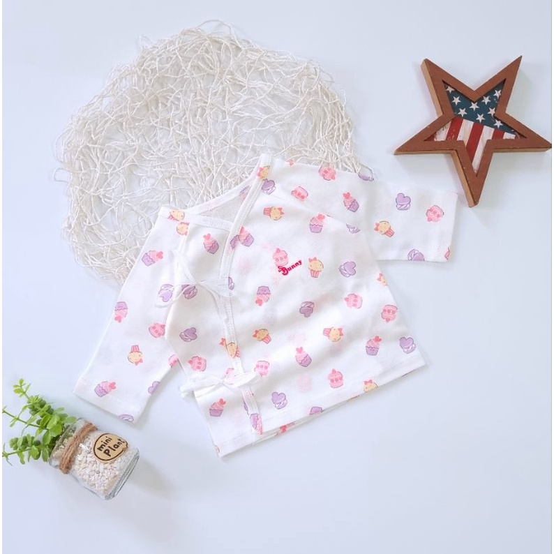 Bunnybaby - Combo 5 áo cột dây sơ sinh cao cấp Bunny cho bé 3-5kg ( mẫu ngẫu nhiên)