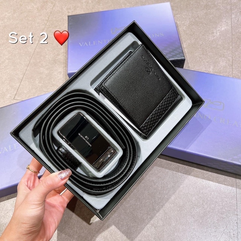 Sét ví nịt Valentino auth sale
