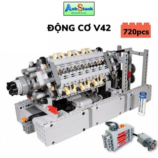 Động cơ oto technic V42 tương thích với MOC, 9686, dòng technic và education bảo hành 1 : 1
