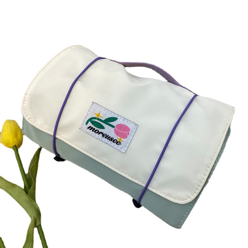 Túi Lưới Đựng Mỹ Phẩm Họa Tiết Hoa Tulip Xinh Xắn Tiện Dụng Khi Đi Du Lịch