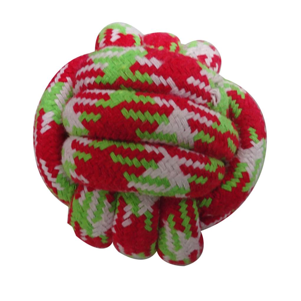 Bóng Gặm Đồ Chơi Bằng Dây Cotton Bện 6cm Chống Cắn Màu Sắc Ngẫu Nhiên Dành Cho Thú Cưng