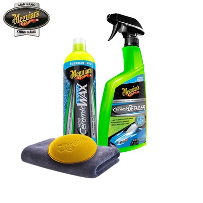 Meguair's Combo Wax bóng & Bảo dưỡng sơn xe phủ dòng Hybrid Ceramic - Ceramic Liquid Wax & Ceramic Detailer CB2209