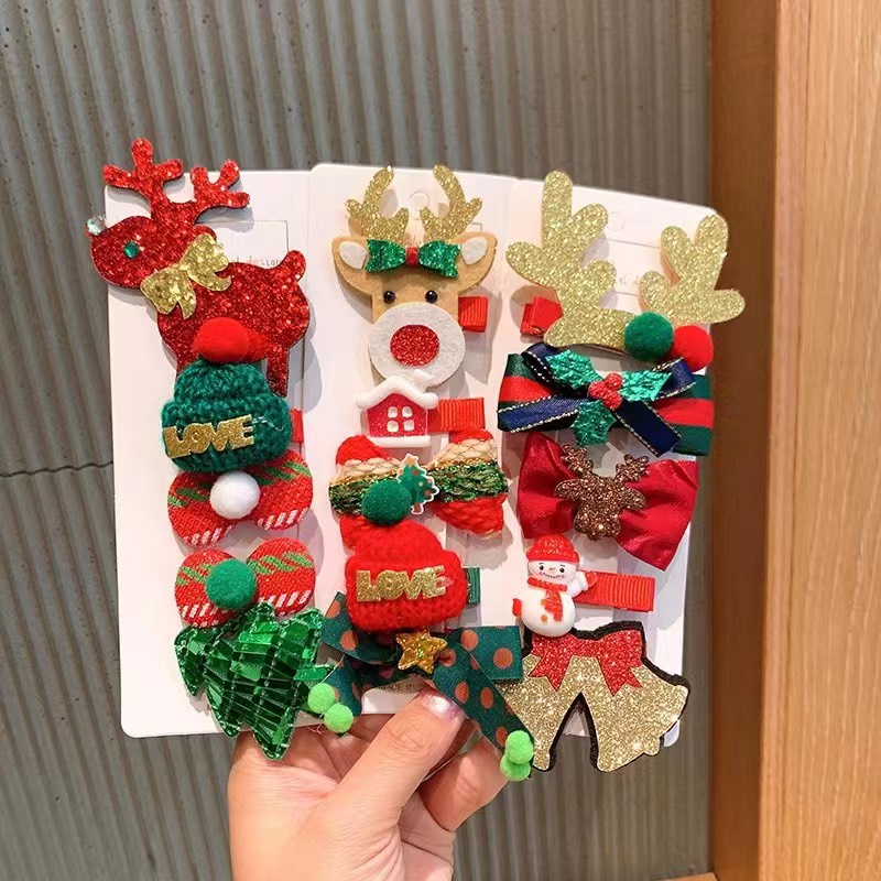 Set 5 Kẹp Tóc Noel Giáng Sinh Hình Thú Siêu Xinh 😍❤😍