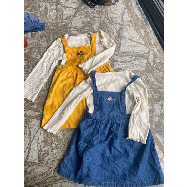 Set Yếm + áo cực xinh cho bé gái sz 1-5Y satsunkid