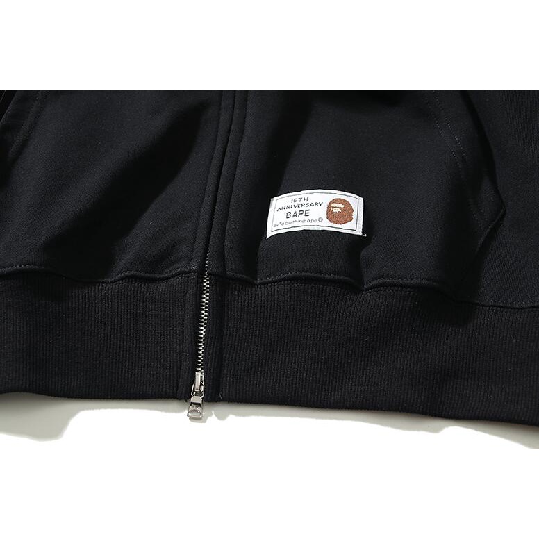Bape Áo Hoodie cotton Có Khóa Kéo In Họa Tiết Thời Trang Cho Nam Nữ