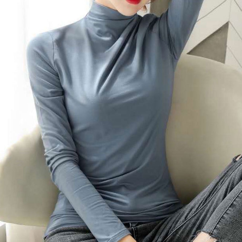 Aphrod Áo Thun Nữ Ngắn Tay Cổ Tròn Màu Trơn Thời Trang