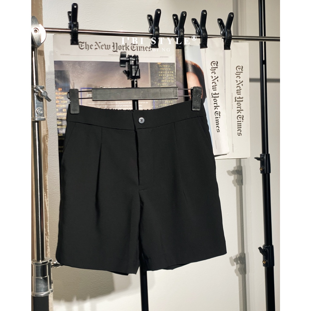 Quần Short Đen Form Trên Gối