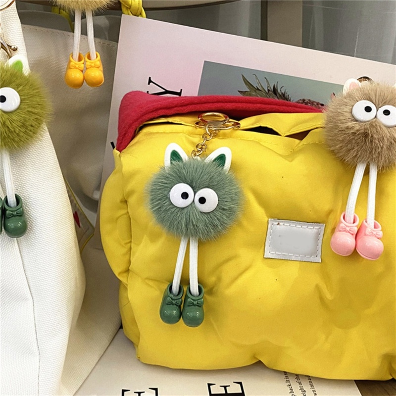 Móc Khóa Hình Thú Nhồi Bông Mềm Mại Dễ Thương Trang Trí Ba Lô