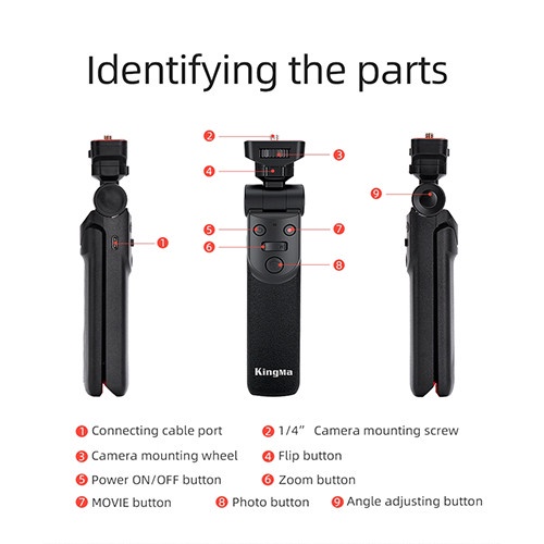 KingMa Vlogging Grip Tripod cho Sony A6xx, A7x, Rx series