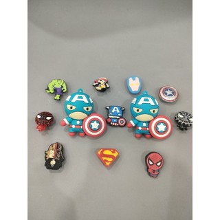 Set Charm Gắn Dép siêu nhân cap (2 charm to + 10 charm bé)