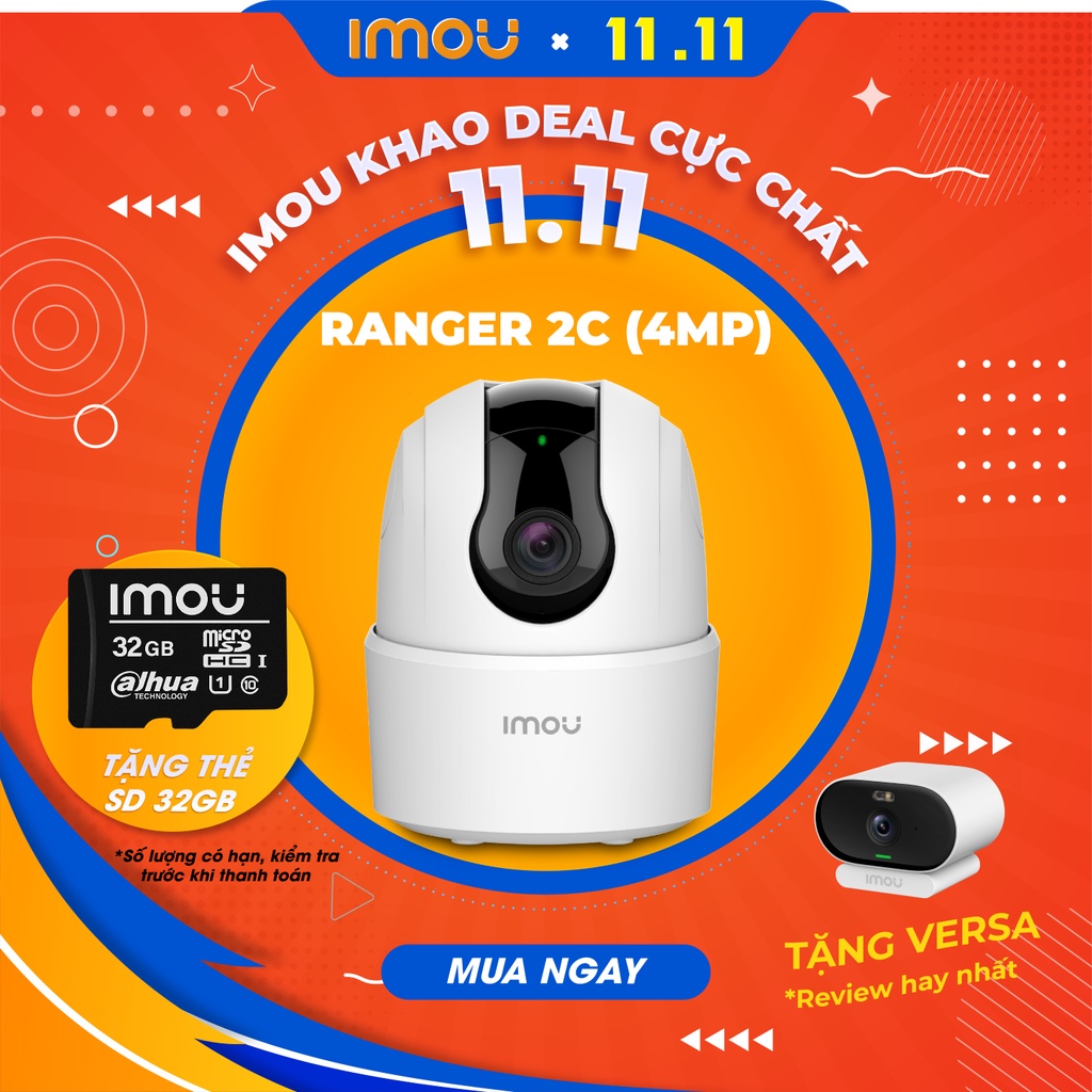 Camera Wifi Imou Ranger 2C (4MP) I Đàm thoại 2 chiều I Phát hiện con người I Xoay 360
