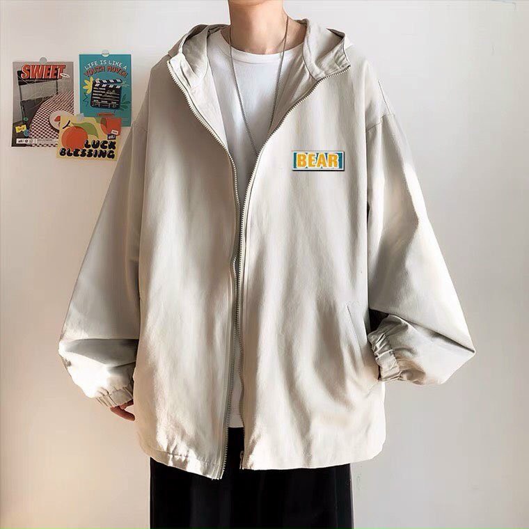 Áo khoác dù unisex nón khóa kéo nam nữ đều mặc được