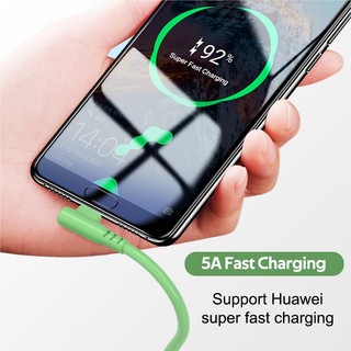 Cáp Sạc Nhanh 5A Cổng Micro USB Type C Bằng Silicon Mềm Cho iPhone