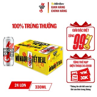 Thùng 24 lon bia beck's ice - phiên bản tết 2023