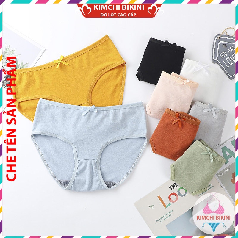 Quần nót nữ vải cotton mềm kháng khuẩn đính nơ điệu đà KIMCHIBIKINI Quần con nữ dễ thương QL073